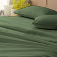 thumbnail image 3 of D.N.G. BEDDINGS Luxury 4 Piece Sheet Set with 6 Inch Deep Pocket 800 Thread Count 100% Egyptian Cotton Solid Moss Color Cal King Size, 3 of 4