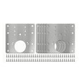 thumbnail image 3 of 6 件橱柜铰链辅助修理板套件 不锈钢橱柜门合页修复工具 带 36 螺丝 6 件, 3 of 8