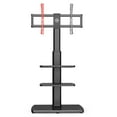thumbnail image 7 of FITUEYES Universal Corner  TV Stand for 32-70 Inch TVs Tall Floor TV Stands with Sturdy Wood Base,Height Adjustable, Black, 7 of 7