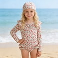 thumbnail image 1 of Girls Swimwear Long Sleeve Backless UPF Beach Bathing Suit for Pool Roleplay1, 1 of 5