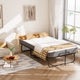thumbnail image 4 of BCBYou Folding Bed Frame with Mattress for Adults, Foldable Bed with 5-Inch Memory Foam Mattress and Storage Bag, All-Metal Rollaway Bed Space-Saving,75"x 31", 4 of 7