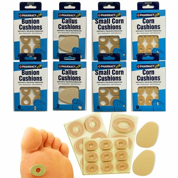 46 X Soft Foam Pads Assorted Foot Corn Cushions Bunion Toe Ball Callus Protector