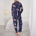 thumbnail image 5 of Kll Floral Hippie Mushrooms Print Women'S Long Sleeve Pajamas With Pants Sleepwear Loungewear 2 Set-X-Large, 5 of 9