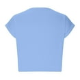 thumbnail image 4 of AherBiu Crop Tops pour Femmes Manches Courtes Été Décontracté Basique T-Shirts Col Rond Confortables, 4 of 7