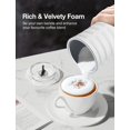 Paris Rhône Milk Frother, 4-in-1 Milk Steamer and Frother, Hot & Cold Foam Milk Warmer with Temperature Control, Auto Shut-Off Frother for Coffee, Latte, Cappuccino, Macchiato