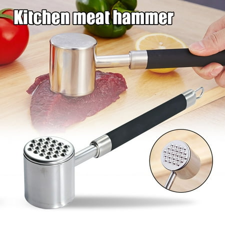 

Sturdy Stainless Steel Loose Meats Hammer With Hook And Anti Slip Handheld Kitchen Supplies New