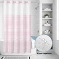 thumbnail image 3 of No Hook Shower Curtain, Buffalo Plaid Shower Curtains for Bathroom with See Through Top Window, Pale Pink Farmhouse Gingham Striped Waterproof & Washable Bath Curtain Small Stall 36"x78", 3 of 9