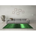 thumbnail image 3 of Ahgly Company Machine Washable Indoor Rectangle Abstract Emerald Green Contemporary Area Rugs, 6' x 9', 3 of 4