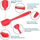 thumbnail image 4 of Silicone Spatula 4-piece Set, Heat-Resistant Non-stick Rubber Spatulas with Stainless Steel Core, Red, 4 of 5
