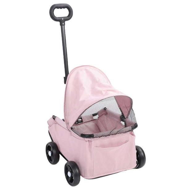 Carroller Mascotas Plegable, 4 Ruedas Carrier Carrito Pastor Mascotas Con Dosel Pequeños Perros Medianos Gatos, Cachorro Jogger Camionero Vagón Para Perro Al Aire
