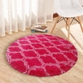thumbnail image 4 of WIZUTIZ Reduced Price Area Rugs Clearance Mats for Bedroom Washable Rugs Throw Rugs Mat for Living Room Dorm Office Sofa Abstract Round Rug Pad Ultra Soft Shag Carpet Casual Cushion Pad 24 Inch, 4 of 4