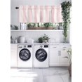 thumbnail image 6 of Pink White Geometric Stripes Kitchen Valances for Windows Minimalist Modern Art Valance Curtains&nbsp; for Kitchen /Living Room/Bedroom/ Bathroom Decor, 42"x12 " ,Rod Pocket 1 Panel,, 6 of 7