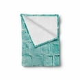 thumbnail image 2 of Mint Soft Flannel Fleece Throw Blanket, Brick Old Wall Background in Vibrant Tones Architecture Urban Building Picture, Cozy Plush for Indoor and Outdoor Use, 70" x 90", Turquoise, by Ambesonne, 2 of 6
