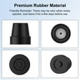 thumbnail image 6 of SupreGear Quad Cane 1/2 inch Replacement Rubber Tips for Walking and Standing, 4-pack, Black, 6 of 8
