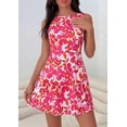 thumbnail image 3 of PRETTYGARDEN Womens Summer Short Dress Floral Sleeveless Boat Neck A Line Formal Cocktail Party Mini Dresses, 3 of 9