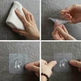 thumbnail image 7 of Maynos 10 Pack Wall Hooks Transparent Reusable Seamless Hooks,Waterproof and Oilproof,Bathroom Kitchen Heavy Duty Self Adhesive Hooks, 7 of 7