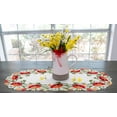 thumbnail image 5 of Red Poppy on Ivory Table Runner (14"x27"/ 15"x34"), 5 of 5
