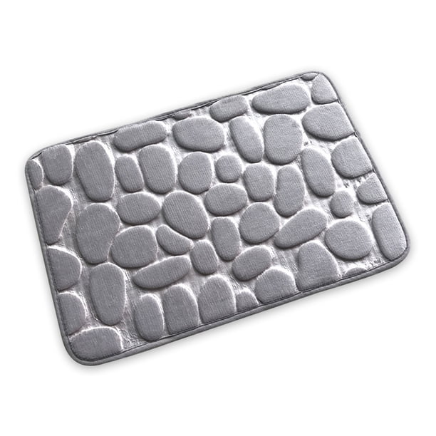 Alfombrilla de baño para puerta, alfombra grande antideslizante absorbente para niños, decoración para niños pequeños, alfombrilla de baño para sala de estar, accesorios de tapicería, gris, 40x60cm seitruly HA009646-02