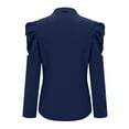 thumbnail image 6 of cllios Women's Fall Casual Blazers Puff Sleeve Lapel Open Front Work Suit Office Blazer Jackets with Pockets, 6 of 6
