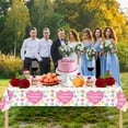thumbnail image 5 of KCEHTA Valentines Day Tablecloth Rectangle Table Cover Valentines Heart Tablecloth Disposable Plastic Tablecloth for Kitchen Dining Wedding Birthday Party Valentines Day Decorations 54x108 inch, 5 of 6