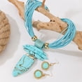 thumbnail image 4 of Joyería Socialite amigable con el medio ambiente Cuerda de cera Collar Set de pendientes Día de la madre Día de San Valentín Carnaval Regalos de graduación Accesorios de fiesta de banquete, 4 of 4