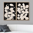 thumbnail image 3 of IDEA4WALL Framed Canvas Print Wall Art Set Abstract Black Beige Flower Leaf Blur Collage Retro Art Nature Wilderness Vintage Botanical Decor for Living Room, Bedroom, Office - Natural 24"x36"x2, 3 of 5
