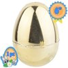 Totem World 6 Inch Jumbo Fillable Gold Metallic Plastic Easter Egg Hunt Party Supply Pack - Big Golden Egg Color - Perfect Size for Filling Favors, Hiding or Crafts