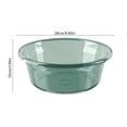 thumbnail image 4 of Green Thickened Transparent Plastic Wash Basin With Hanging Hole For Household Dormitory Bathroom Kitchen 9.4 Inch, 4 of 7