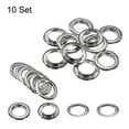 thumbnail image 3 of Uxcell 10Set Grommets Eyelets 25mm 1 Inch Brass Eyelets Kit with Washers for Fabric Curtain Tarps Leather Belt Shoes Bag DIY, Silver, 3 of 6