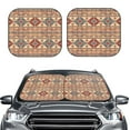 thumbnail image 2 of Sikiie Traditional Tribal Aztec Print Foldable Car Windshield Sun Visor, Car Window Sunshade Suitable for Sedan, SUV and Truck Car Accessories-Large, 2 of 6