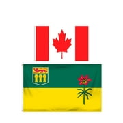 Ensemble de drapeaux du Canada et de la Saskatchewan (paquet de 2) (3 pieds sur 5)