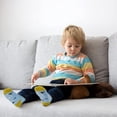 thumbnail image 6 of Toddler Non Slip Socks- 12 Pairs Anti Skid Kids Socks Cute Crew Grips Sock for 1-7 Years Boys Girls Children, 6 of 7