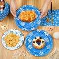 thumbnail image 2 of Waipfaru 200 PCS Christmas Paper Plates and Napkins White Snowflake Party Supplies Blue Disposable Dinnerware Set for Xmas Party, 2 of 7