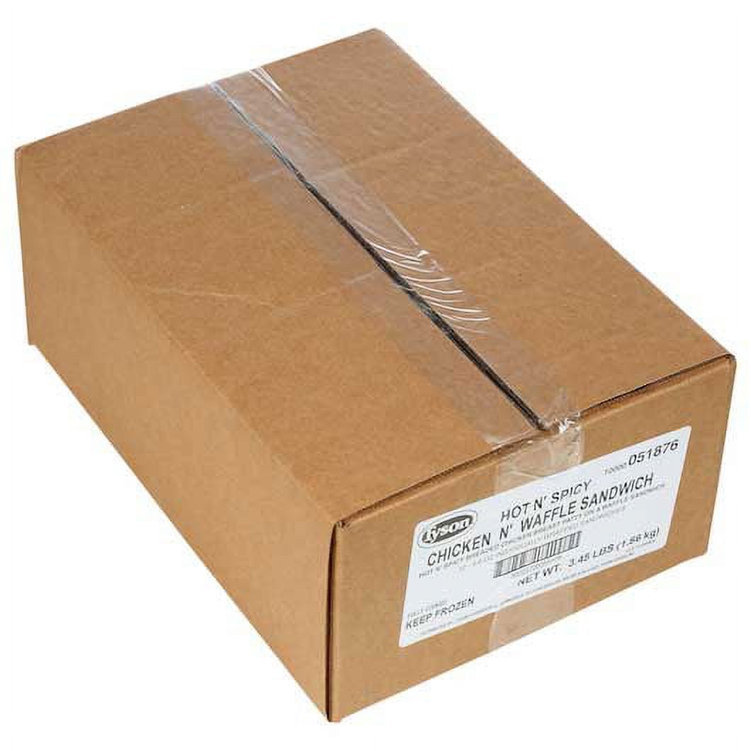 Tyson Hot N Spicy Chicken and Waffle Sandwich, 0.288 Pound -- 12 per Case