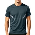 thumbnail image 2 of JTSRKL Mens Quick Dry Athletic Tees Sun Protection Breathable Lightweight Flex Athletic Gym Rash Guards Summer Running Daily Comfort Soft Tops, 2 of 7