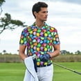 thumbnail image 4 of Daiia Colorful Easter Eggs1 Pattern Men’s Polo Shirts,Solid Deck Shirt,Classic Fit, Breathable Cotton Polo for Casual and Sport Wear-XX-Large, 4 of 7