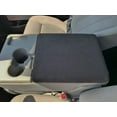 thumbnail image 2 of Auto Console Covers- Fits the 2011-2016 Ford F-250 Super Duty with (40/20/40 6 passenger trucks) Center Console Armrest Cover Fleece Fabric -Black, 2 of 3