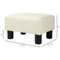 thumbnail image 3 of Lightweight Beige Foot Stool with Linen Touch | Perfect for Relaxing in the Living Room | Facilitates Easy Movement and Placement, 3 of 6