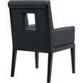 thumbnail image 6 of Meridian Furniture Gwendolyn Black Vegan Leather Dining Arm Chair, 6 of 10