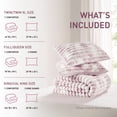 thumbnail image 6 of Regency Heights Full/Queen Size Comforter Set, Fluffy Ribbed Plush Comforter Set, 3-Piece Bedding Set, Purple Tie Dye, 6 of 11
