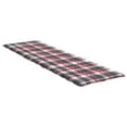 thumbnail image 2 of vidaXL Sun Lounger Cushion Red Check Pattern 200x50x3cm Oxford Fabric, 2 of 5