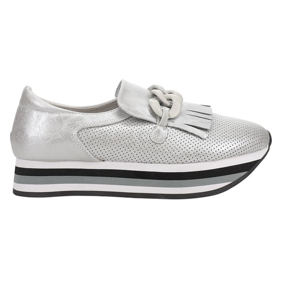 COCONUTS by Matisse Womens Bess Metallic Platform Loafers Casual Shoes
