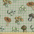 thumbnail image 2 of Ambesonne Mushroom Fabric by the Yard Upholstery, Autumnal Woodland Theme, 1 Yard, Pale Tan and Multicolor, 2 of 5