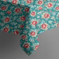 thumbnail image 5 of Pioneer Flower Floral Print Pattern Square Tablecloth, Waterproof Wipeable Spillproof Washable Table Cover for Home Kitchen Party and Daily Decor 60"x60", 5 of 6