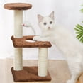 thumbnail image 5 of Usloyux Under $5 Cat Scratching Post, Sisal Cat Climbing Frame with Toys, Indoor Cat Activity Center, Space Saving Cat Tree, Modern Cat Furniture for Kittens, Gray Cat Tower, 5 of 6