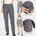 thumbnail image 4 of POENTAB Hiking Pants for Women Convertible Quick-Dry Stretch Lightweight Zip-Off Outdoor Trousers with Multi Pockets, 4 of 9