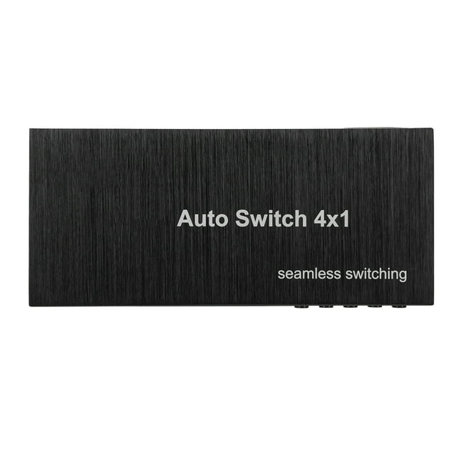 4 in 1 Out Sound Switcher Selector, HD 1080P 4 Ports Plug and Play HD Multimedia Interface 4x1 Switcher Highly Compatible for DVD Players EU Plug,UK Plug,US Plug