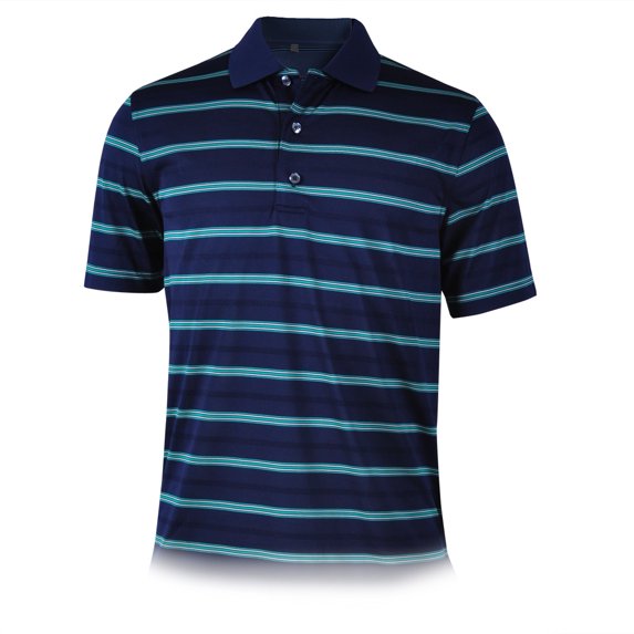 Monterey Club Men's Thompson Stripe Texture Golf Polo Shirt #1669