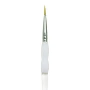 Royal & Langnickel Soft Grip Round Golden Taklon Fiber Non-Slip Rubber Grip Acrylic Handle Paint Brush, Size 1, Pack of 12