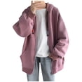 thumbnail image 2 of LOVZFMLL Cardigan for Women Men's Spring And Hooded Macaron Pocket Zipper Cardigan Sweater Coat, 2 of 7